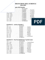 Bell Schedule 2014-15