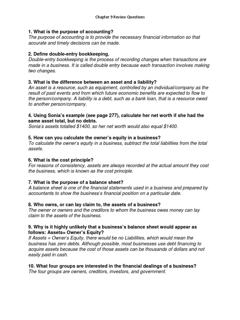 Accounting Concepts and Review Questions | PDF | Balance Sheet | Expense