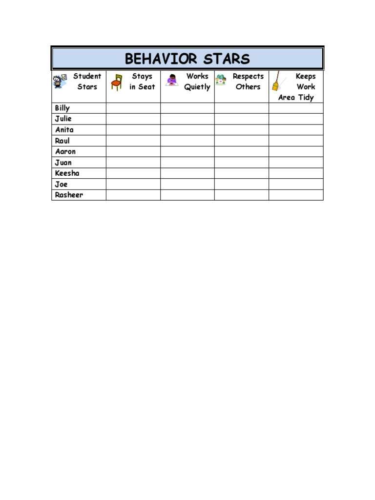 Behavior tracker pdf