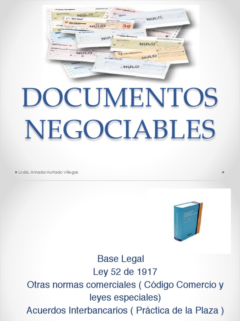Documentos Negociables PDF | PDF | Cheque | Pagaré