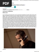 Um Escritor Na Biblioteca - CÂNDIDO - Jornal Da Biblioteca Pública Do Paraná