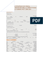 Plan Nacional Estratégico de Ciencia