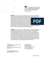 Juan Pedro Urruzola - A propósito de la nueva Ley de Ordenamiento Territorial y sus directrices nacionales