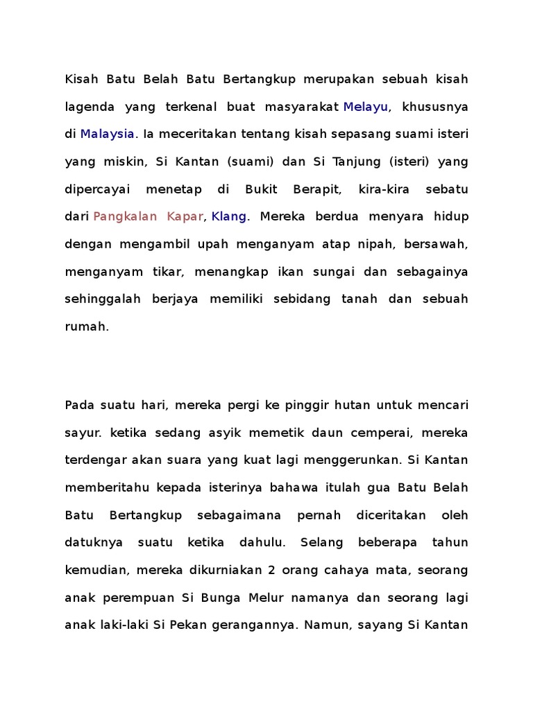 Kisah Batu Belah Batu Bertangkup Pdf