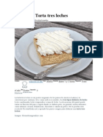 Receta de Torta Tres Leches