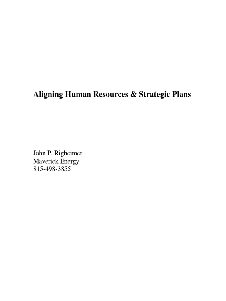 Aligning HR with Business Strategy | PDF | Strategic Management ...