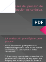 Fases Del Proceso de Evaluación Psicológica Diagramas