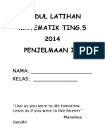 Modul Latihan Matematik Ting.5 2014 Penjelmaan Iii: NAMA: - KELAS
