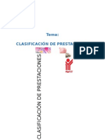 Clasificacion de Prestaciones