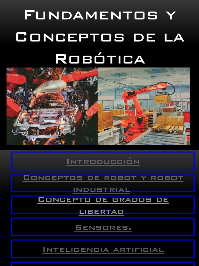 Fundamentos de La Robótica | PDF | Robot | Robótica