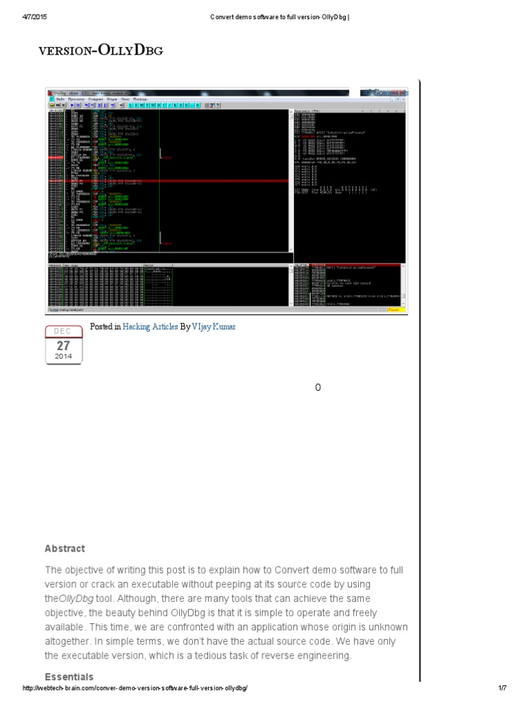 How To Crack Trial Software With Ollydbg Tutorial Beginners