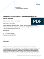 Dogmática Jurídico Penal y Concepto Universal de Hecho Punible