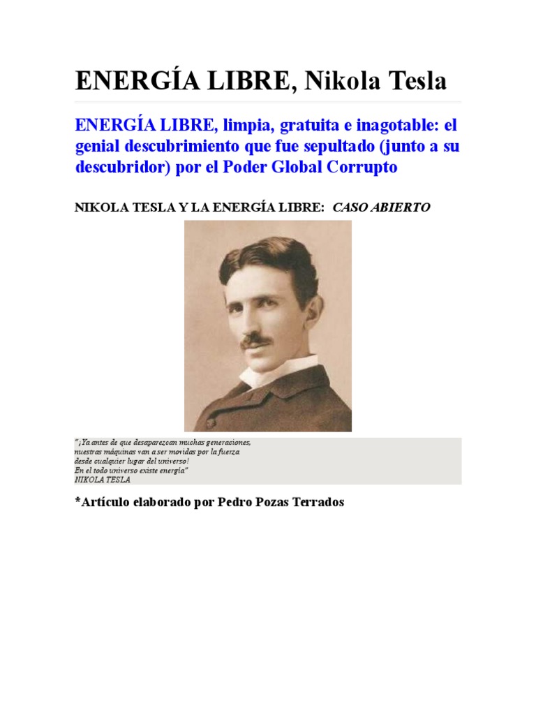 Tesla Vida E Historia Como Lo Inveto Nikola Tesla Tecnologia E Ingenieria