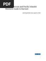 Asian American and Pacific Islander Resource Guide To Harvard and Some Aspects of Life Hopefully