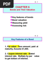 Bonds and Their Valuation: Key Features of Bonds Bond Valuation Measuring Yield Assessing Risk