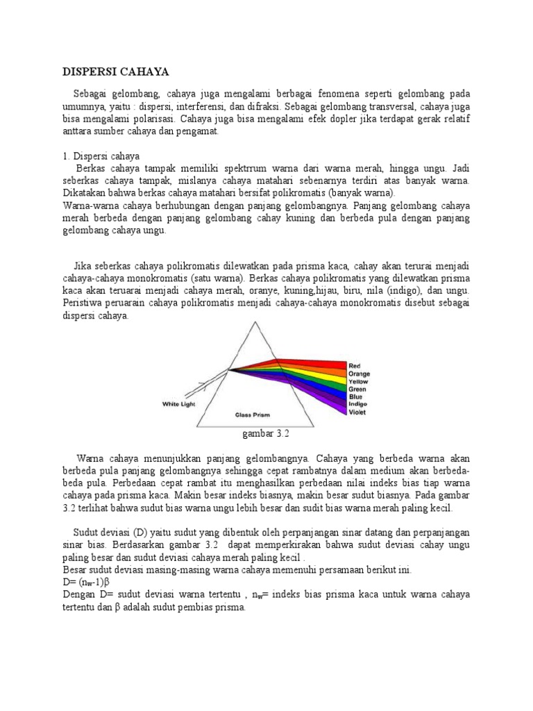 Dispersi Cahaya Pdf