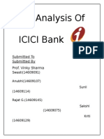 Job Analysis of Icici Bank: Submitted To Submitted by Prof. Vinky Sharma