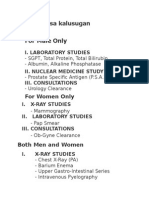 Pagsusuri Sa Kalusugan For Male Only: I. Laboratory Studies