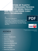 Optimization of Plastic Injection Moulding Process Parameters