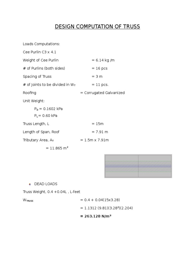 Truss Design Load Calculations | PDF