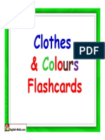 Flashcards Clothes Colours