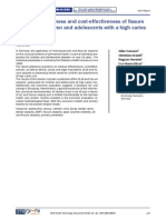 Clinical Effectiveness and Cost-Effectiveness of Fissure Sealants in Children and Adolescents With A High Caries Risk