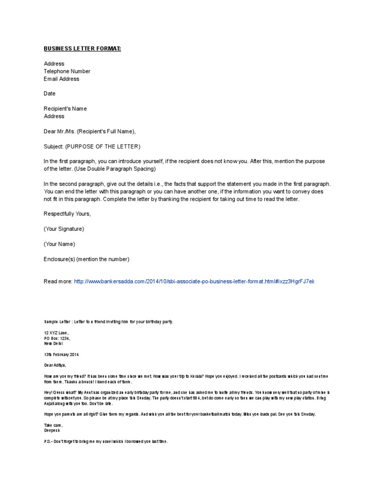BUSINESS LETTER FORMAT docx Marketing Market Economics 