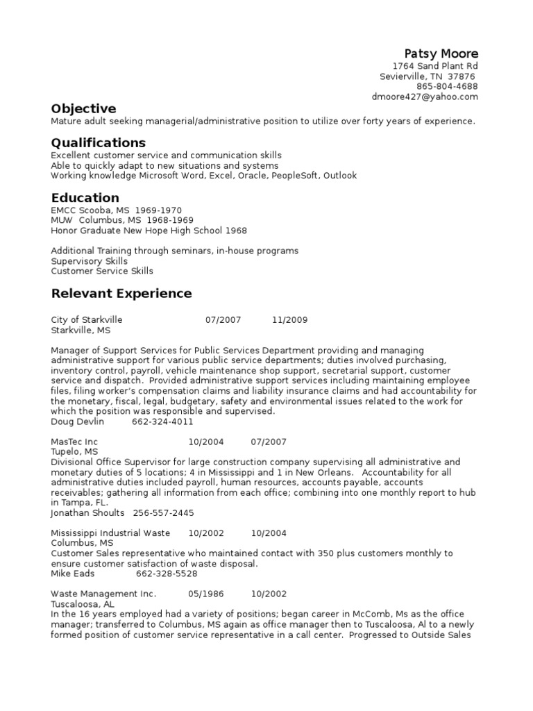 Patsy Resume | PDF | Workers' Compensation | Microsoft