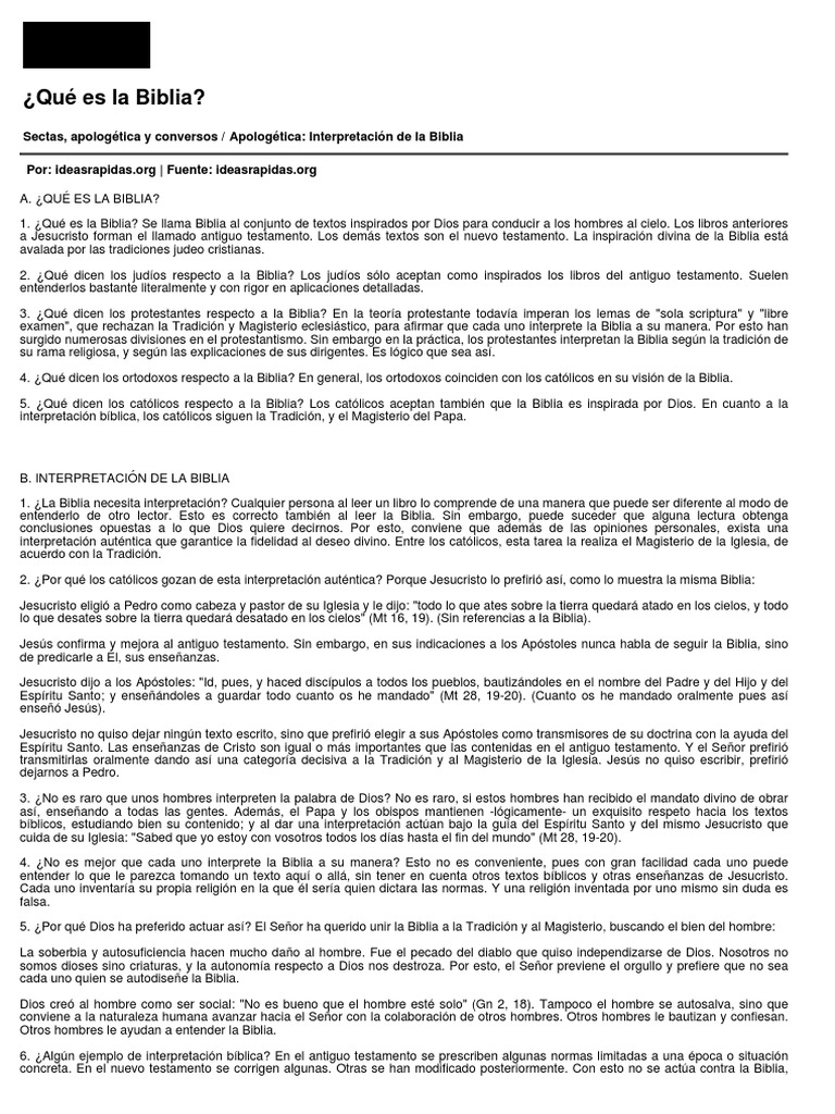 Catholic Net La Biblia | PDF | Biblia | protestantismo