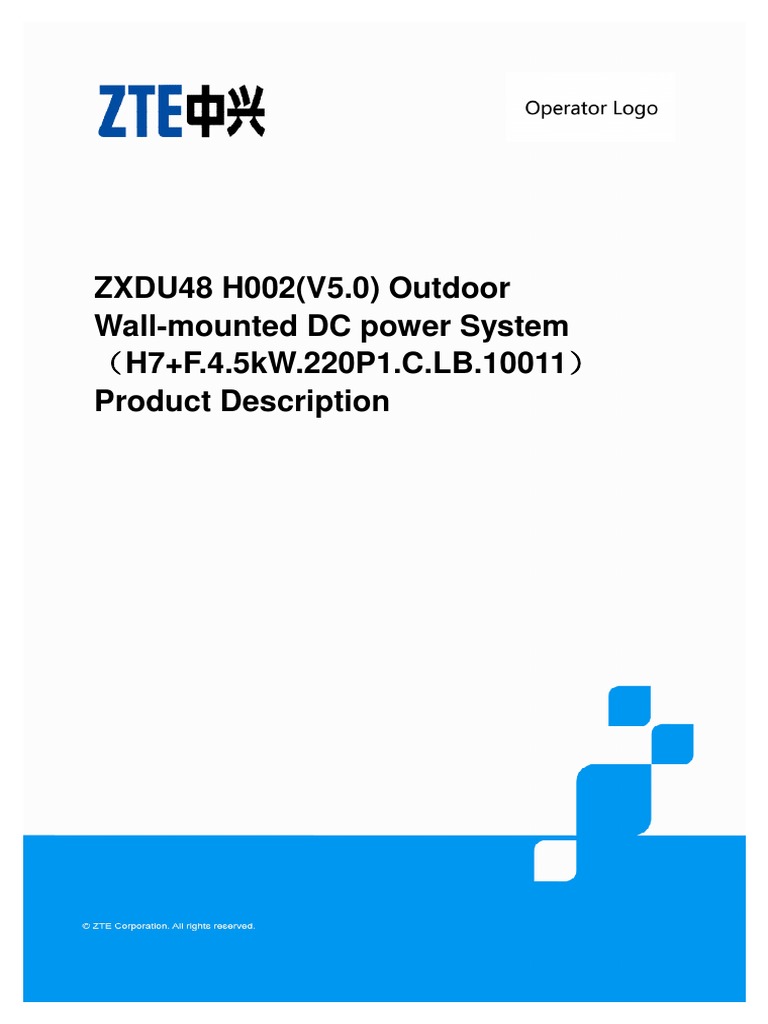 ZXDU48 H002 V5.0 ©outdoor Wall-Mounted DC Power Supply