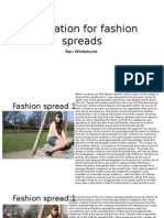 Evaluation For Fashion Spreads