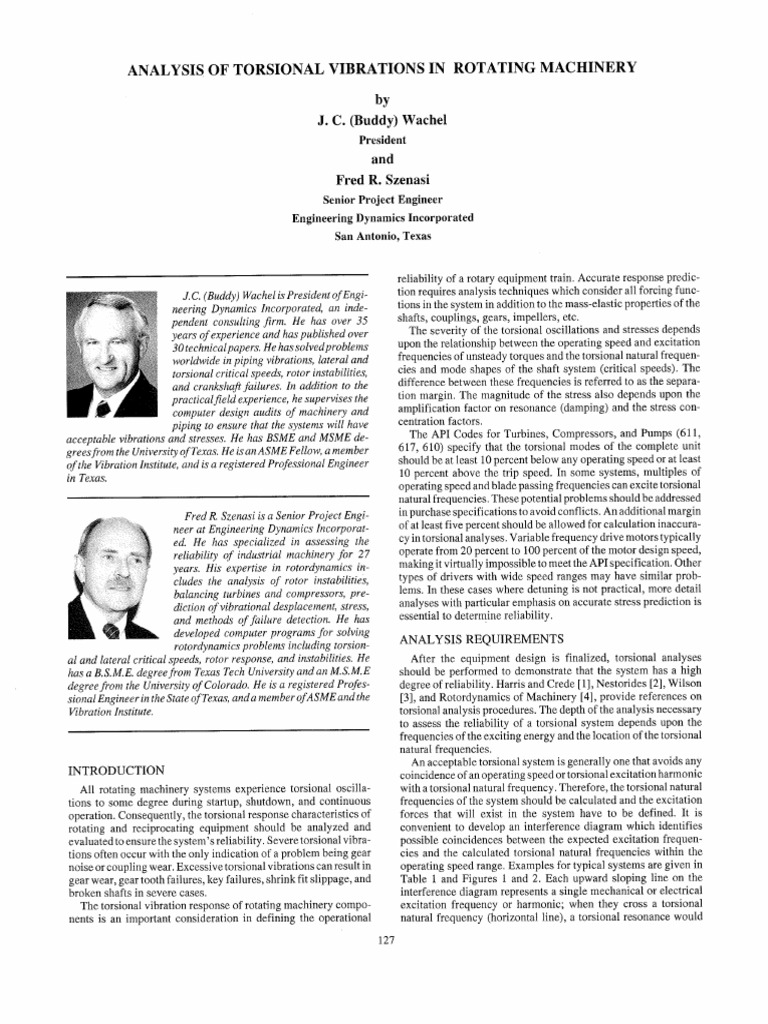 Torsional Vibration Analysis - Rotating Machines | PDF