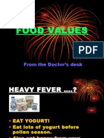 Food Values: From The Doctor's Desk