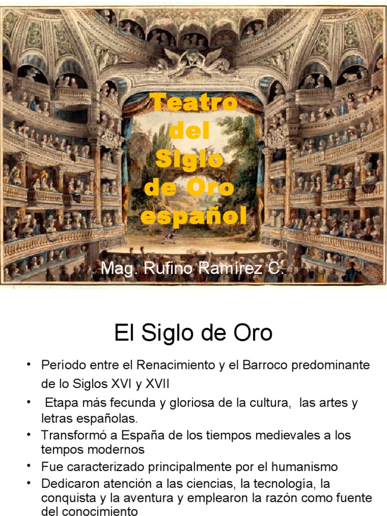 Teatro Del Siglo de Oro Español Teatro Barroco