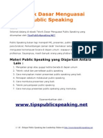 Teknik Dasar Menguasai Public Speaking Ebook 2