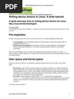 Writing Device Drivers in Linux: A Brief Tutorial