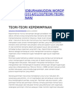 Teori-Teori Kepemimpinan