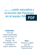 Educacion Inclusiva y Funcion Del Psicólogo (1