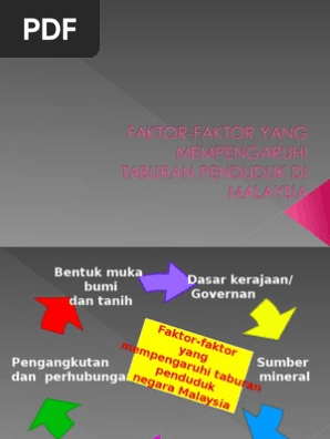 Faktor Faktor Yang Mempengaruhi Taburan Penduduk Pdf