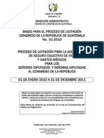 Seguros de Vida Licitacion 01-2010