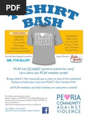 PCAV T-Shirt Bash Flyer