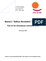 Burma's "Saffron Revolution" Is Not Over, Dec 2007