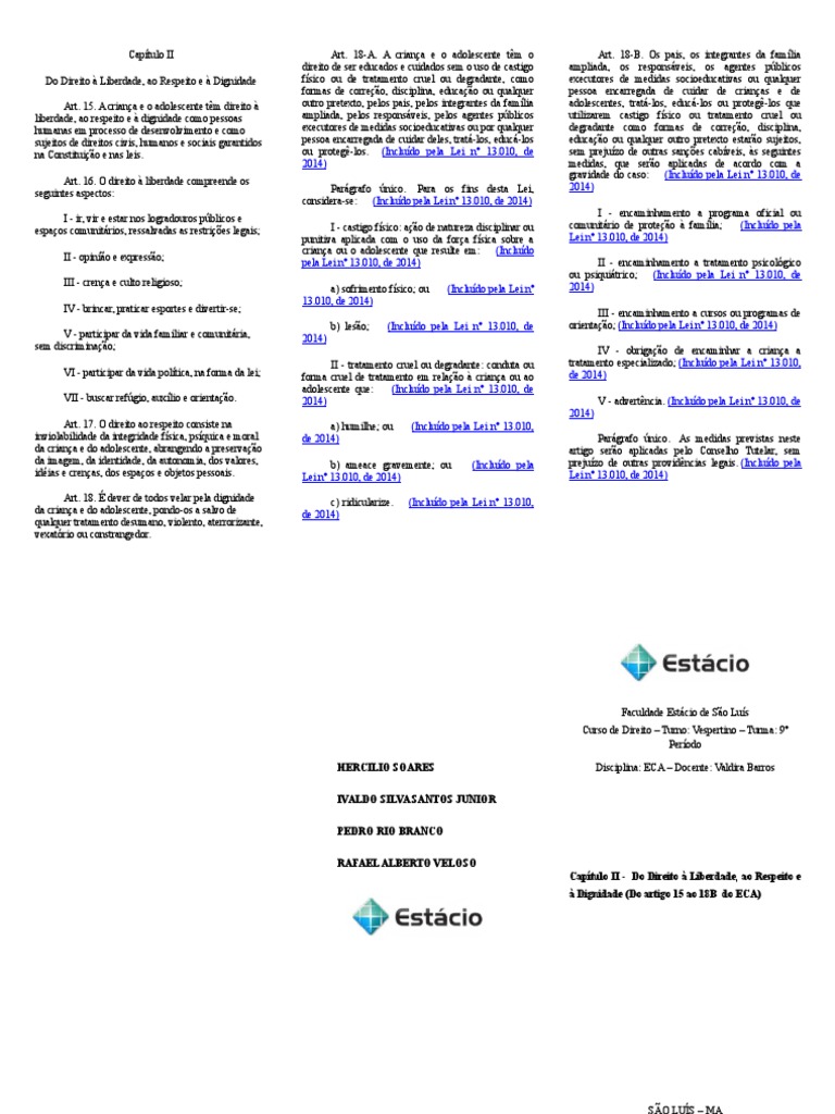 Folder ECA | PDF | Lei Estatutária | Família