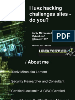 I Luvz Hacking Challenges Sites-do You Yaniv Miron HackFest2014