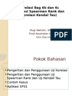 Pertemuan 14 Uji Korelasi Spearman Rank Dan Uji Korelasi Kendall Tau Wahid