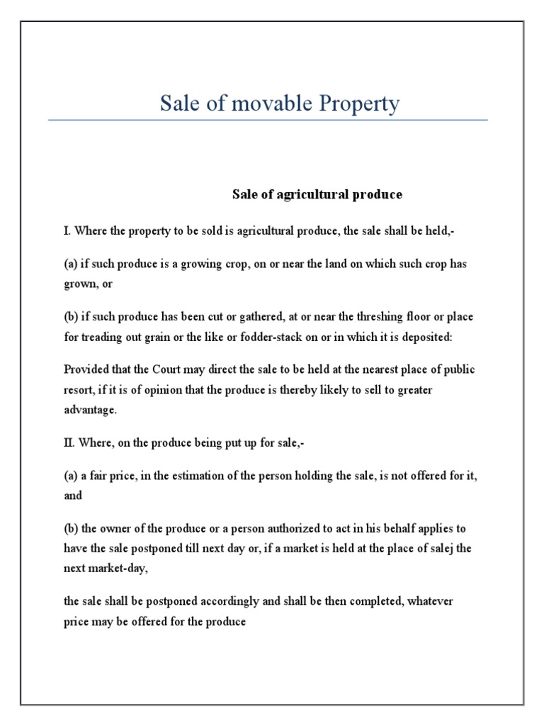 Sale of Movable Property Guidelines | PDF | Lawsuit | Auction