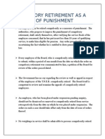 Compulsory Retirement As A Measure of Punishment