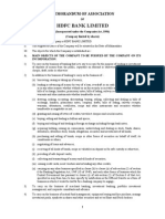 Memorandum HDFC Bank PDF