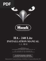 Hawk Ha240 Lite Installation Manual