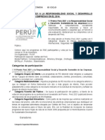 11 Premio Perú 2021 A La Responsabilidad Social y Desarrollo Sostenible de Las Empresas en El 2014